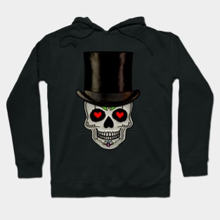 Love Skull Top Hat Hoodie